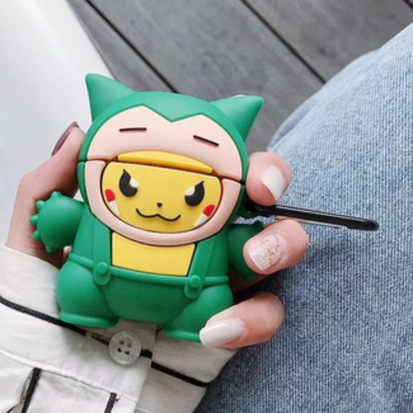 Pikachu Snorlax Airpod Case Cover - Picture 1 of 3